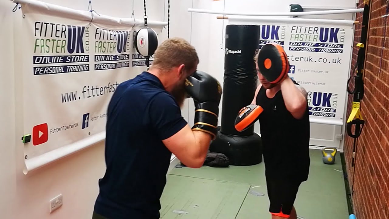 Boxing Training - Pad Work with Brad at Fitter Faster UK Personal Training