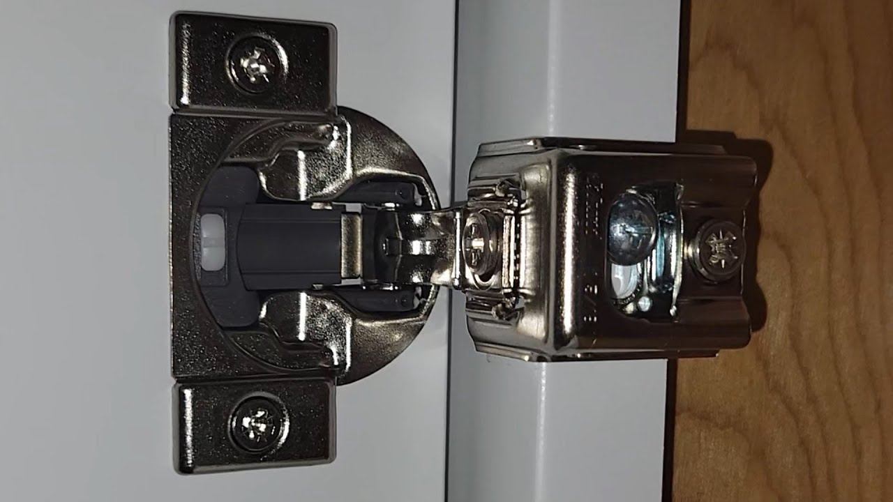 How to Install Blum Motion 86 Degree Angle Restriction Hinge Clip On Kraftmaid Simplicity Cabinets