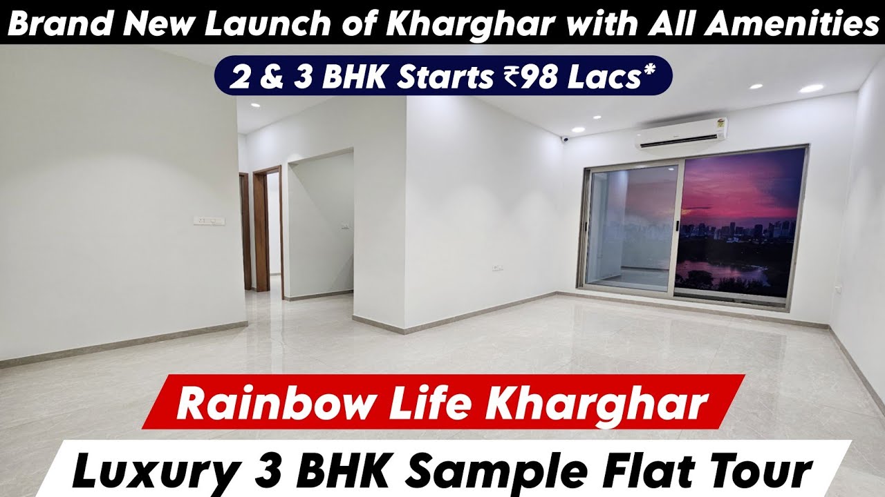 Rainbow Life Kharghar | 3 BHK Sample Flat Tour | Near Metro Station, Site Visit & Booking-8800678921