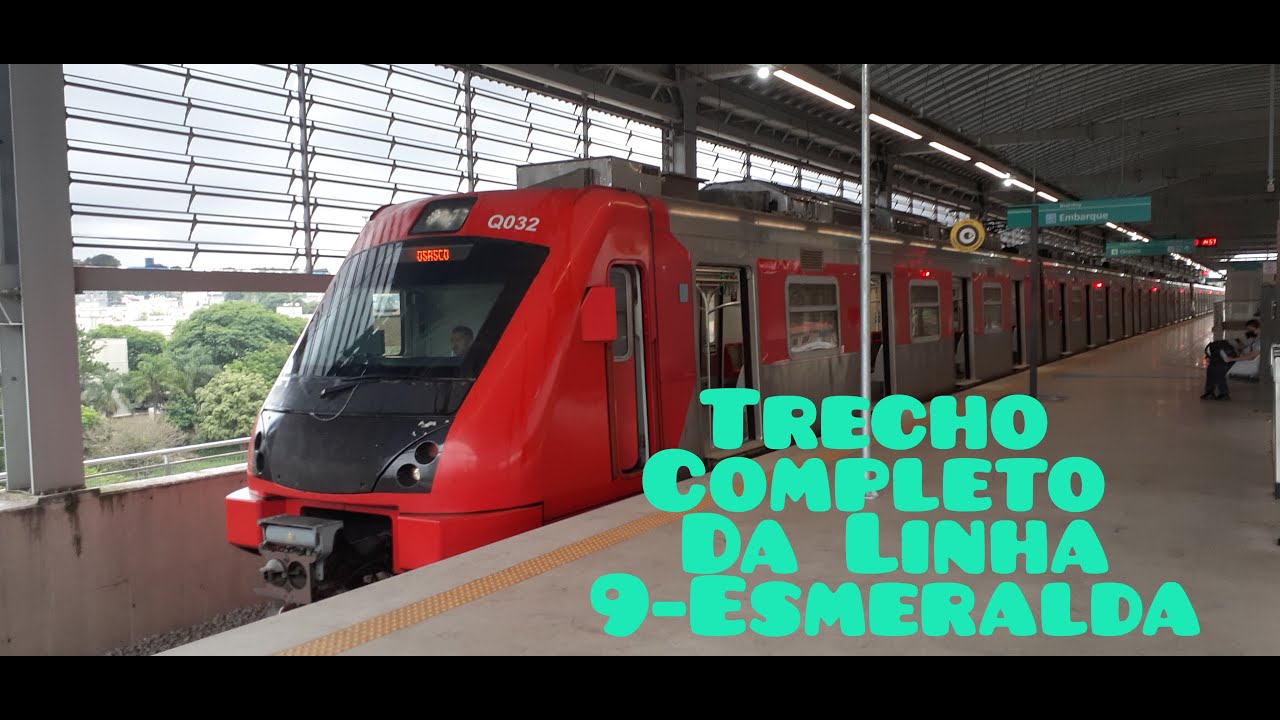 Linha 9-Esmeralda | trecho completo entre Osasco à Mendes - Vila Natal no trem série 7000 (Q032)