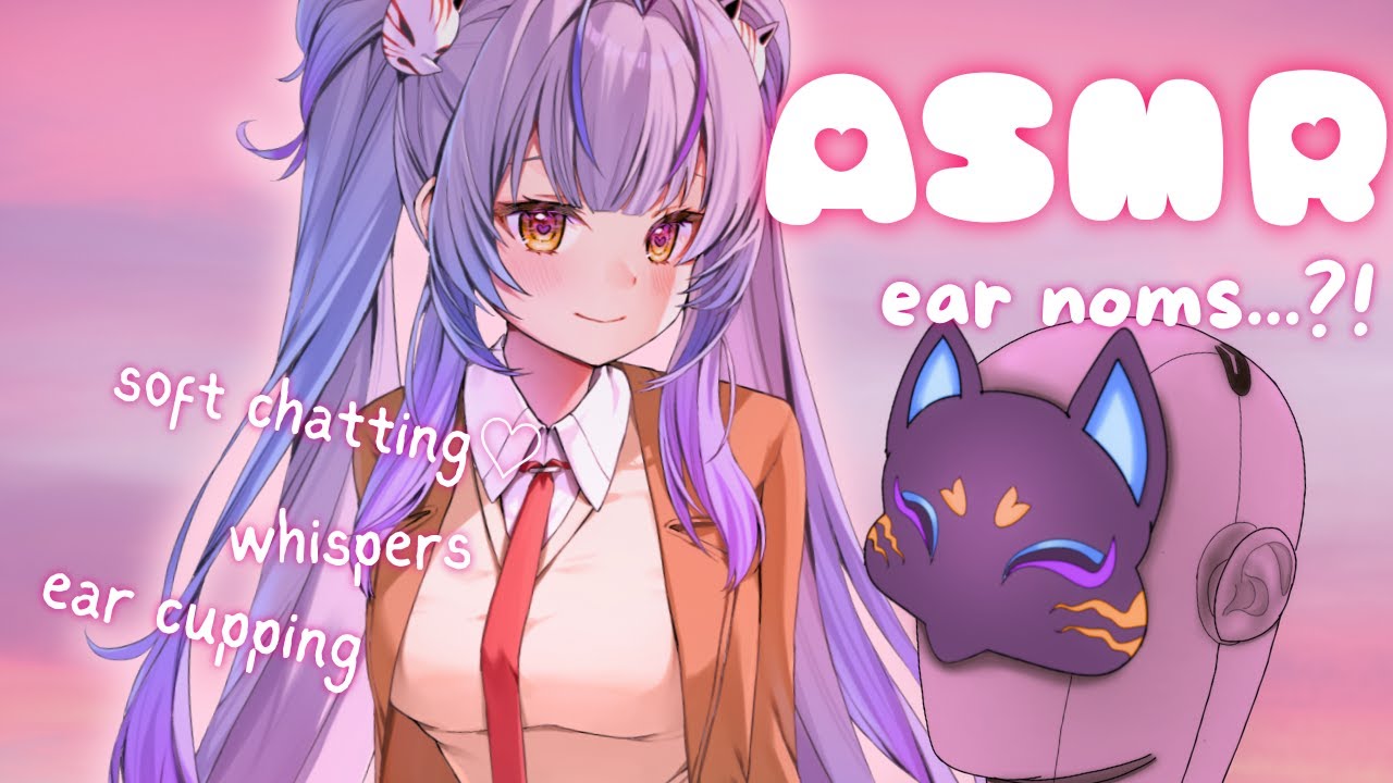 [3Dio ASMR] Let's chat | whispers, tapping, ear cupping, ear noms [Yae Yugiri | V4Mirai]