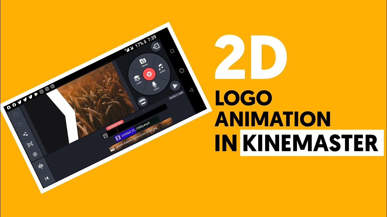 2d logo Animation in kinemaster | kinemaster Tutorials