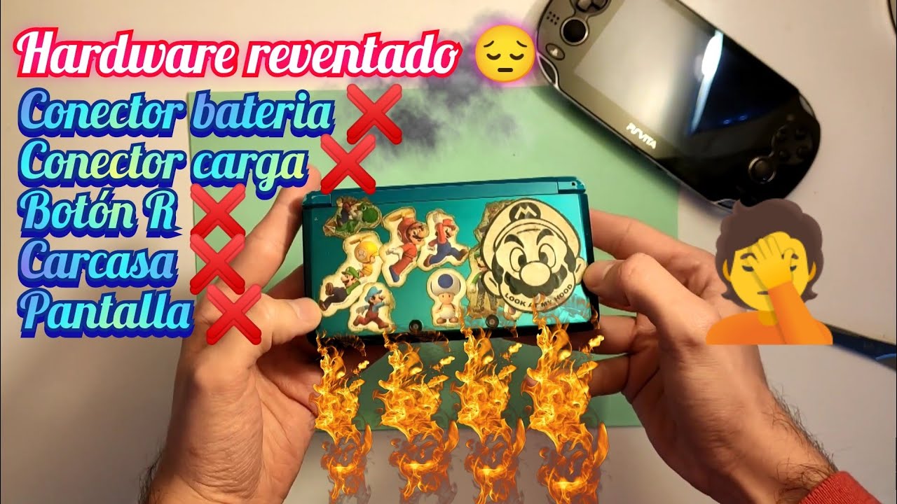 Restaurar Nintendo 3DS con conector de carga y de batería destrozados!
