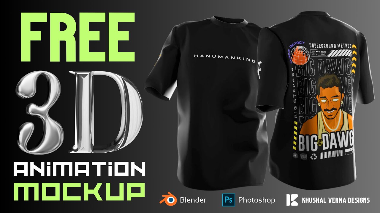 Free 3d Animation Mockup | Blender3D + @Photoshop