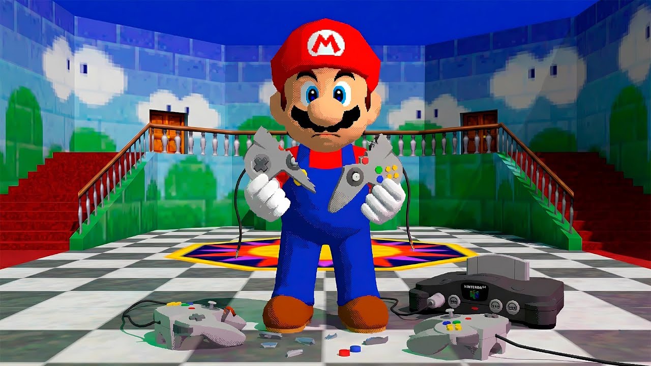MARIO 64 pero me QUITAN BOTONES ALEATORIAMENTE (Hablado de Doblaje y Arte)