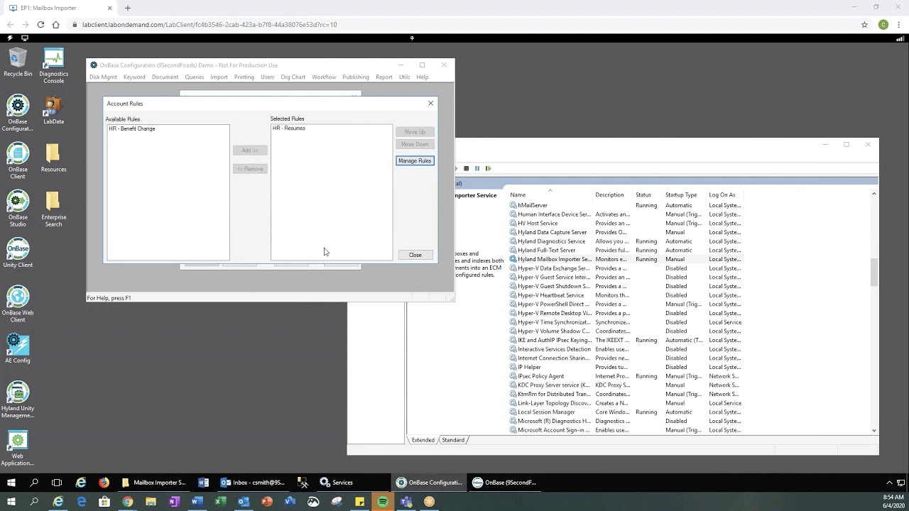 OnBase Demo | Capture Content from Email with Mailbox Importer
