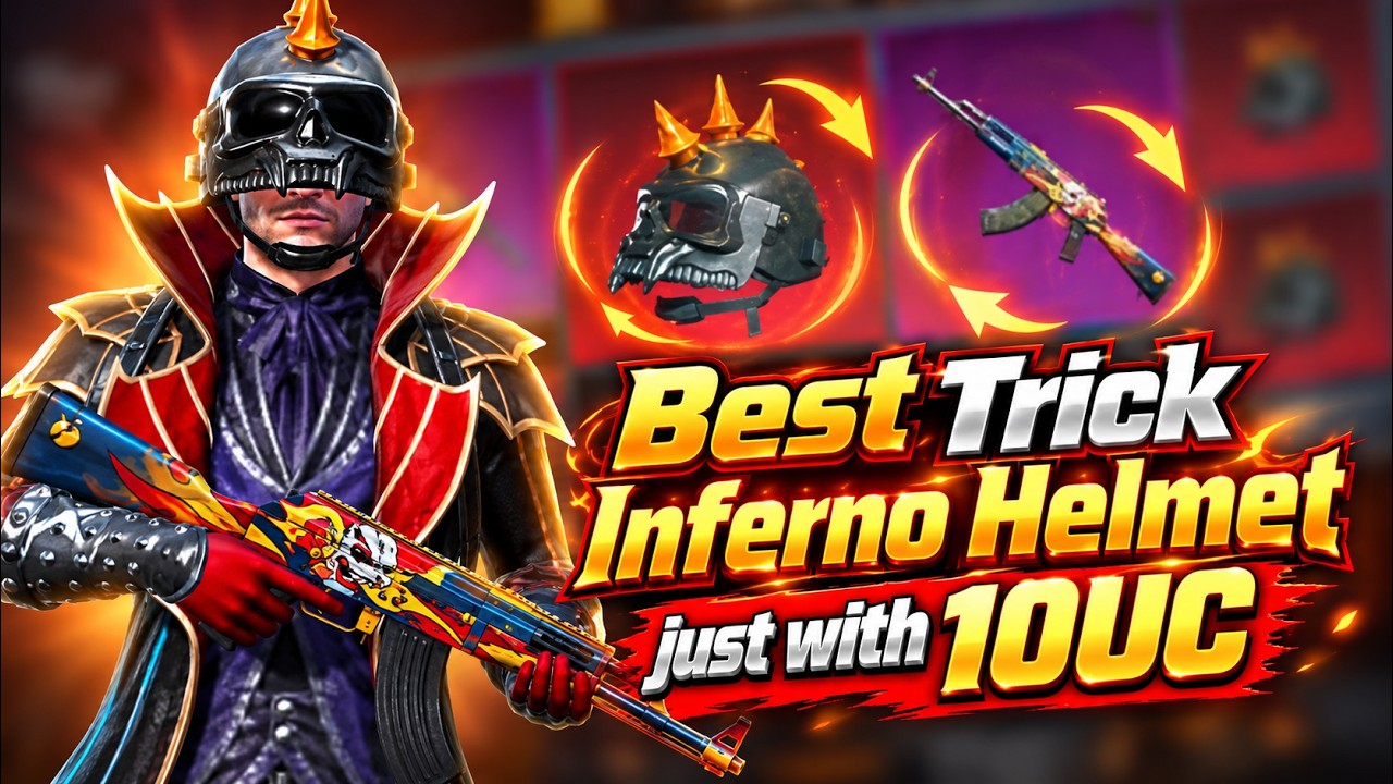 Inferno Helmet Crate Opening Best Trick 10 UC | PUBG MOBILE | BGMI