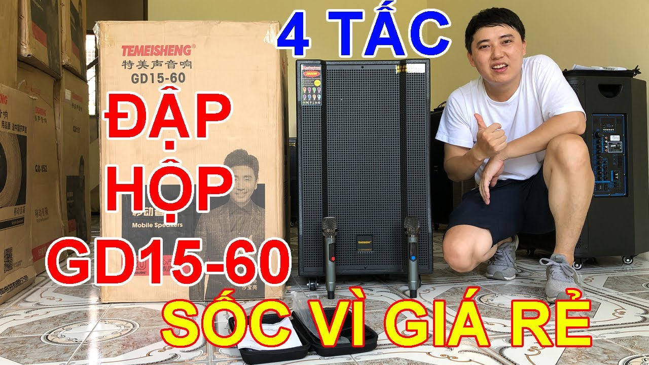 Đập hộp loa kéo Temeisheng GD15-60 | Sốc vì giá rẻ