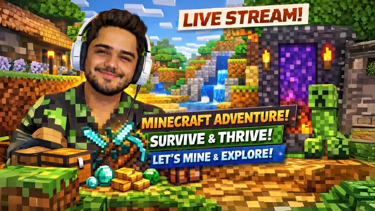 LIVE 🔴 Minecraft Survival Begins! 🌍🔥
Building • Exploring • Surviving 😎| #MINECRAFTindia