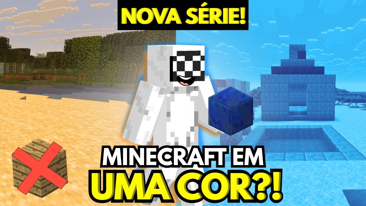 SÓ POSSO CONSTRUIR MINHA CASA COM A COR AZUL NO MINECRAFT!