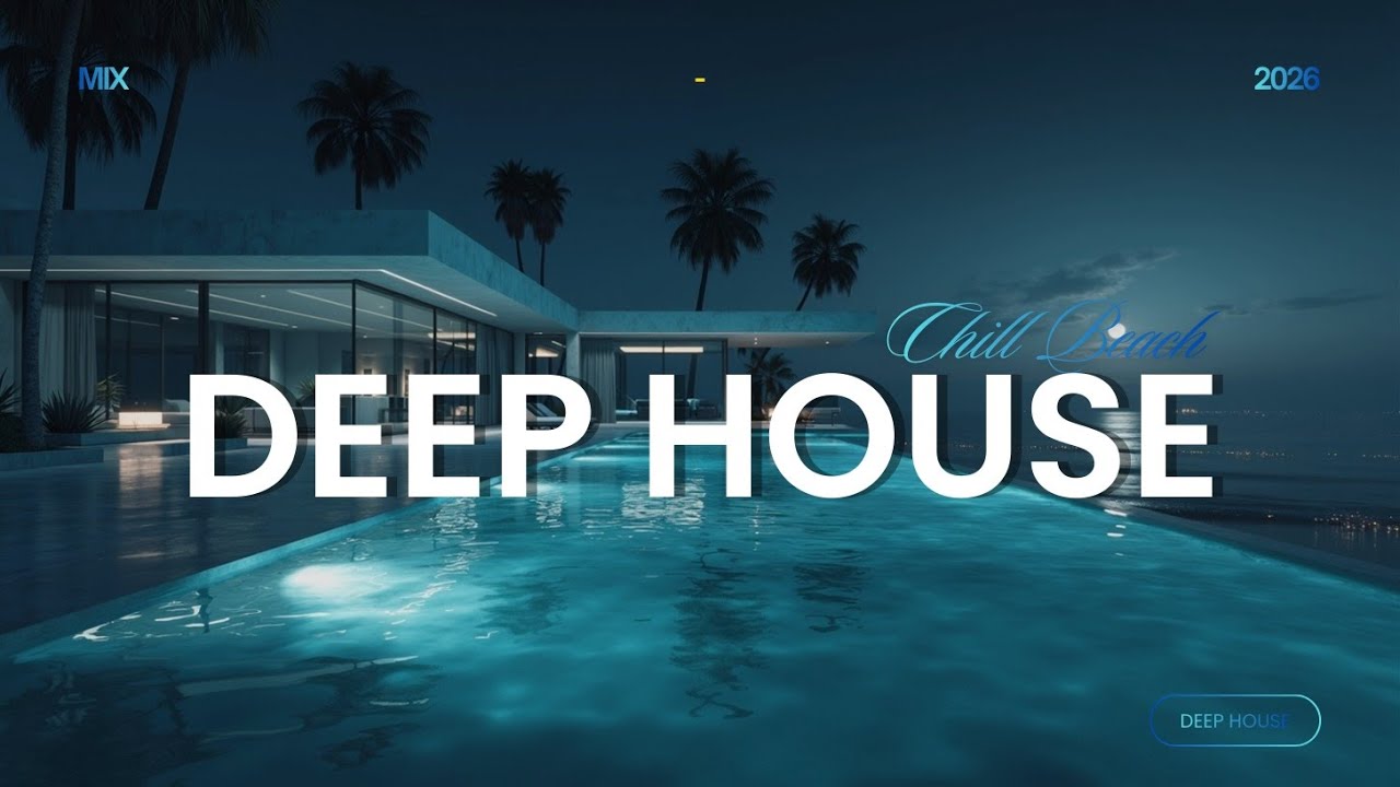 Лунная Deep House Lounge | Роскошные пляжные вибрации ~ Ночной чилл-микс 2026