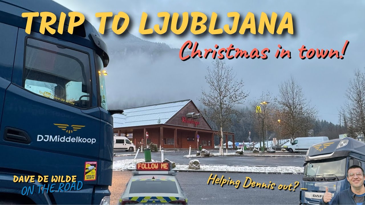 Trip to Ljubljana in December! A snowy route through Austria to Slovenia in my DAF XG480 🚛💨