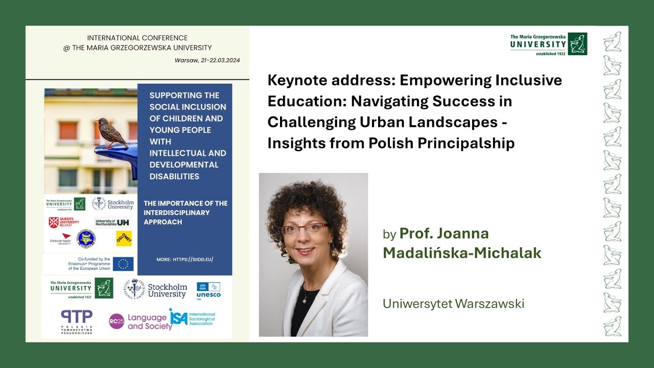 Navigating Success in Challenging Urban Landscapes... Prof. dr hab. Joanna Madalińska-Michalak