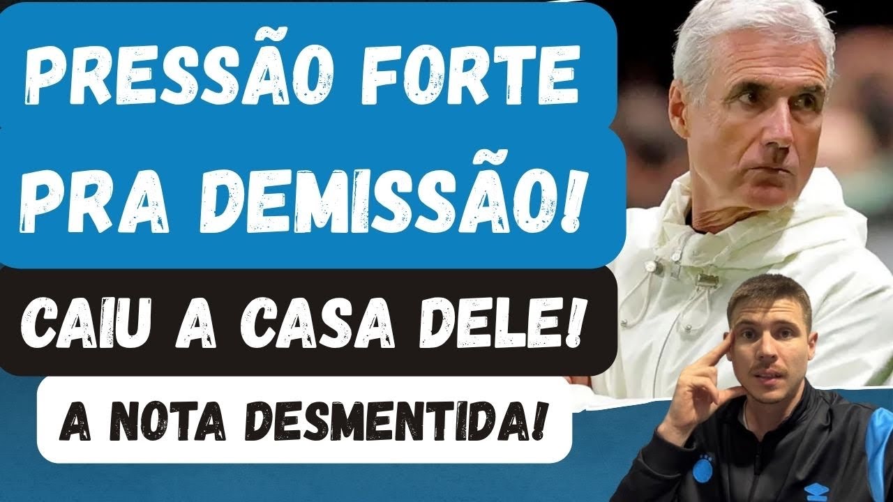 🚨CAIU A CASA! PRESS&Atilde;O PRA DEMISS&Atilde;O DE LU&Iacute;S CASTRO NO GR&Ecirc;MIO | A NOTA DESMENTIDA POR ARTHUR! FICA?
