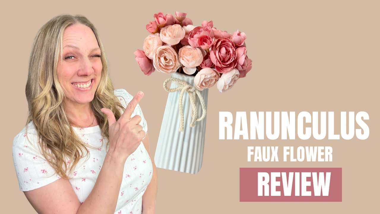 Ranunculus Artificial Flowers / Dusty Rose Faux Silk