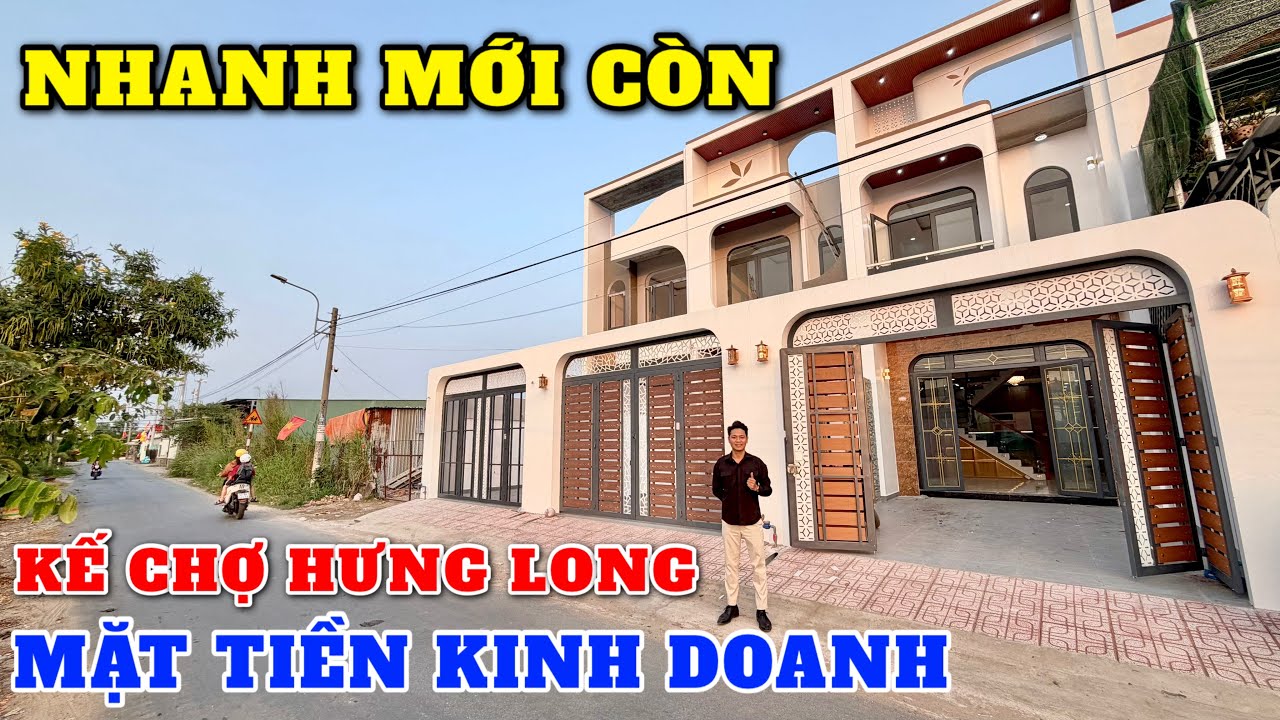 CHỦ NGỘP BÁN NHÀ MẶT TIỀN KINH DOANH GẦN CHỢ HƯNG LONG😮Đường nhựa dễ đi thông 2 đầu đường ô tô