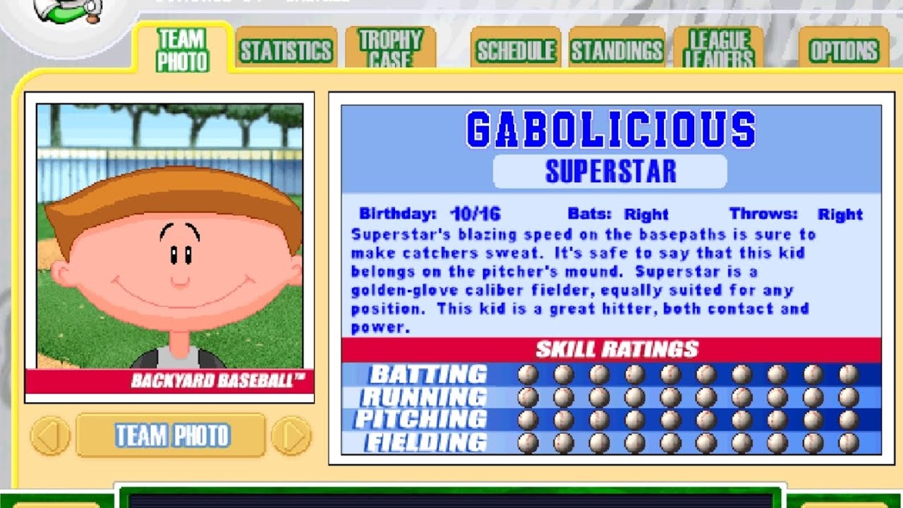 Totally normal backyard baseball #1