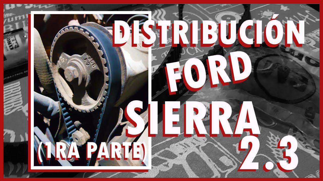 DISTRIBUCIÓN FORD SIERA 2.3 XR4 . (1RA PARTE - DESARME) Cambiamos correa, tensor y bomba de agua.