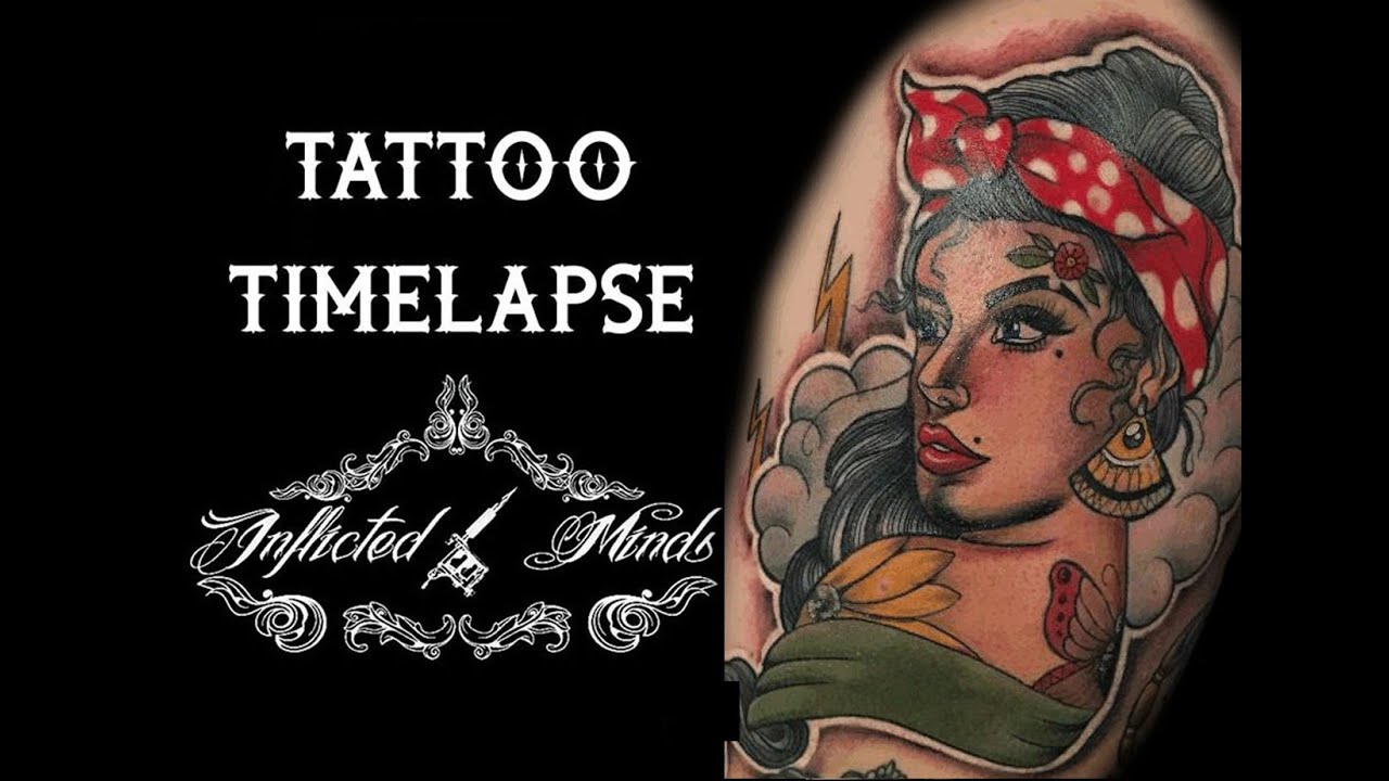 Pin up Girl - Tattoo Timelapse