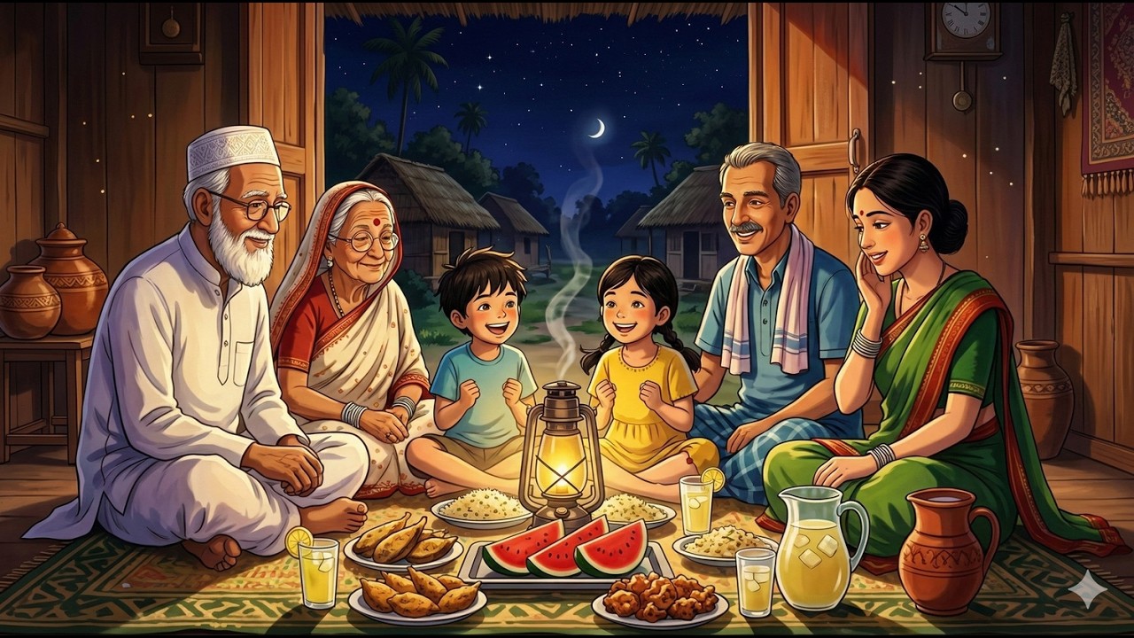 Ramadan in a Small Village || A family Ramadan Iftar preparation ||Ghibli Video|| Studio Ghibli ASMR