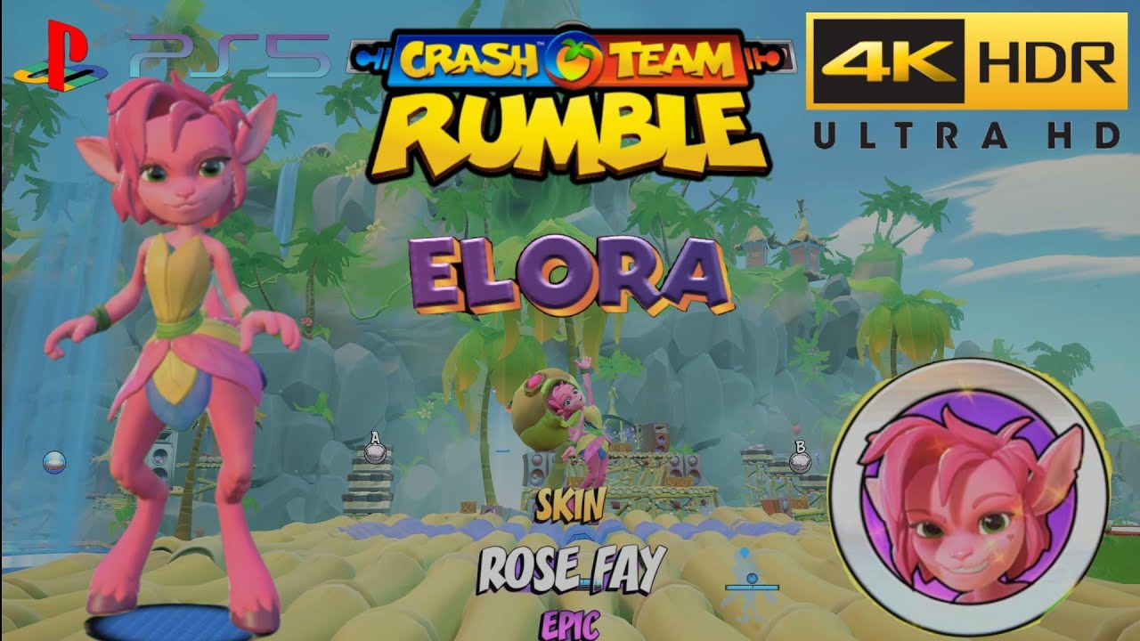Crash Team Rumble: Competitive: Elora Rose Fay Skin (PS5) (4KHDR)