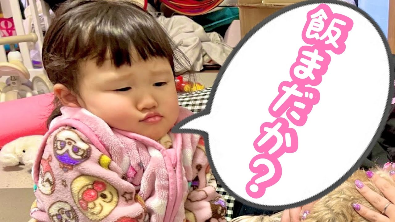 腹ぺこの娘と山盛り食べる家族団欒もぐもぐ動画🤤