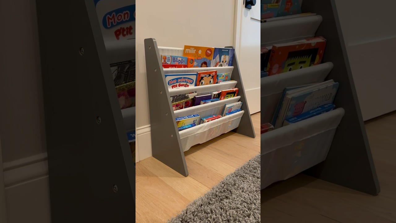 Sturdy & Compact kids book rack! 📚 Link in comments