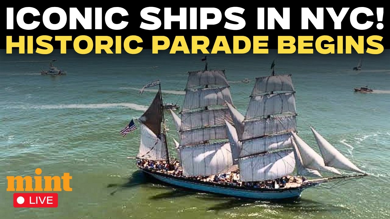 LIVE: Tall Ships Sail Down New York's East River as America 250 Celebrations Continue