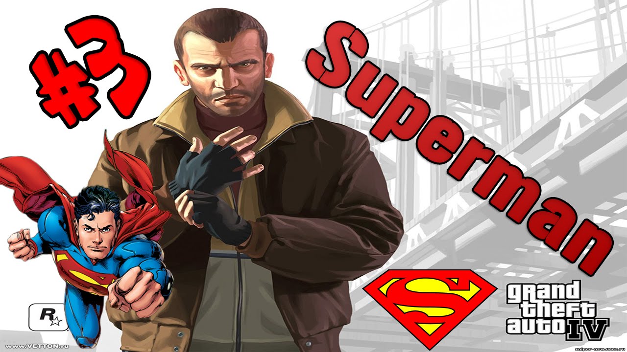 Обзор модов GTA 4 #3 - Superman Script