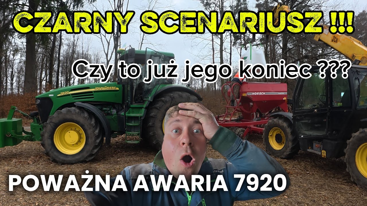 KATASTROFA na rozpoczęcie siewu !!! John deere 7920 nie wytrzymał.