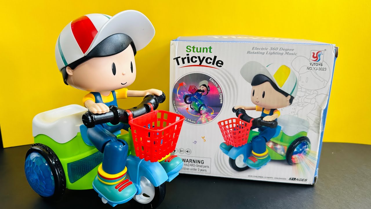 Unboxing Cute STUNT TRICYCLE - Satisfying with unboxing & Toy Review