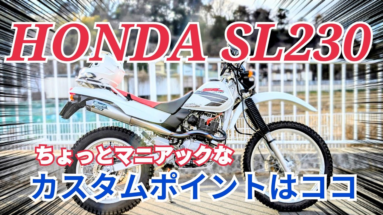 【カスタム紹介】ホンダSL230 2号機カスタムして自分仕様にしてみました