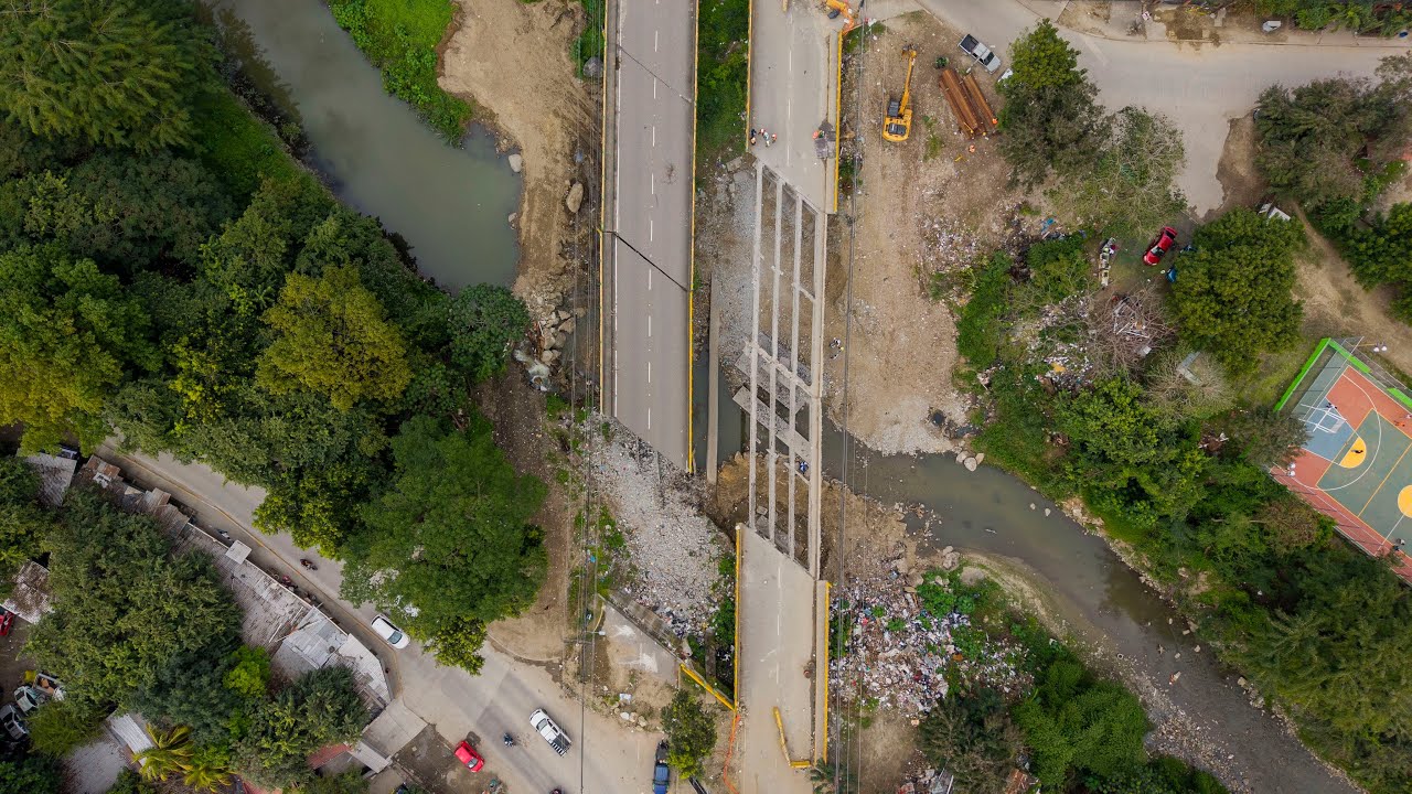 Avances puente este de la avenida Júnior, Las Brisas 