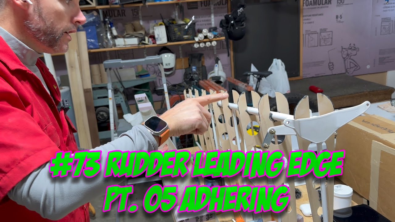 #73 Rudder Leading Edge Pt  05 Adhering