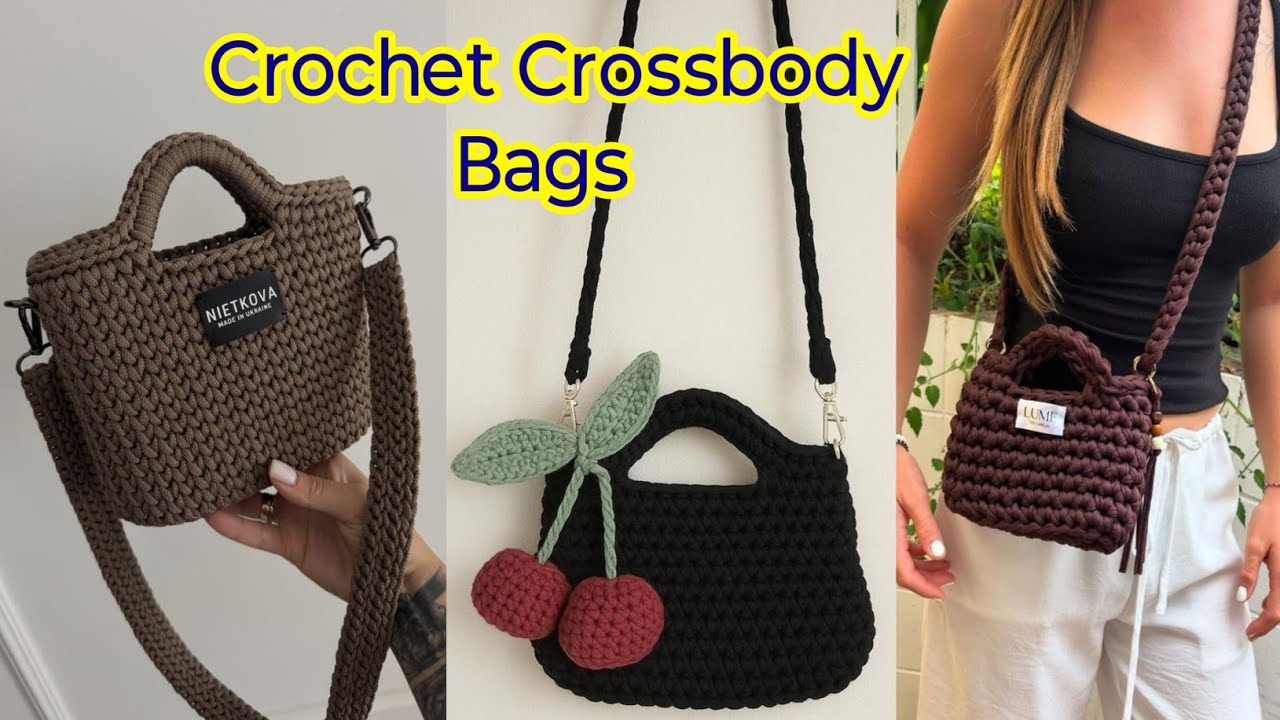 Handmade Crochet Crossbody Bag | Stylish & Lightweight Shoulder Crochet Bag for Women