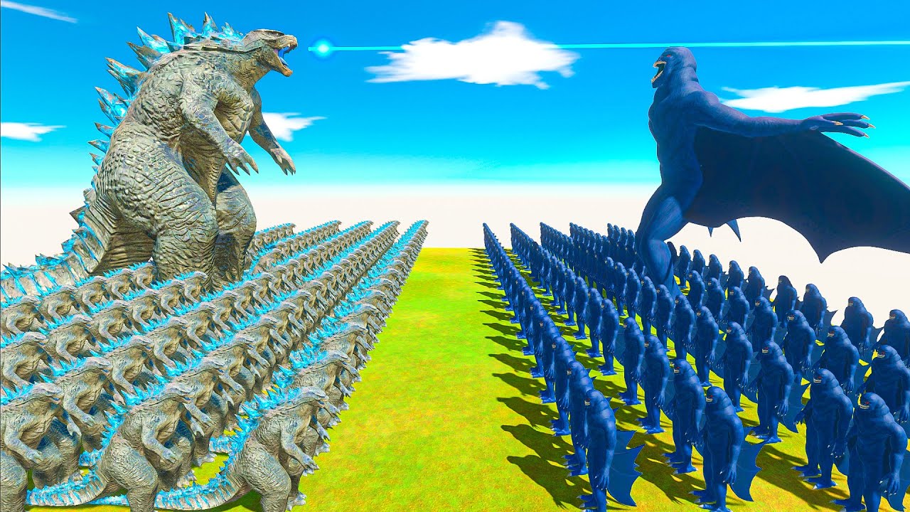 Growing Size Comparison &ndash; Godzilla 2014 vs Solomon - Animal Revolt Battle Simulator