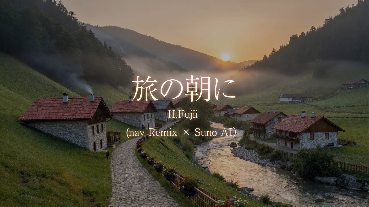 【オリジナル曲】『旅の朝に - H.Fujii (nav Remix × Suno AI）』【作業用BGM】
