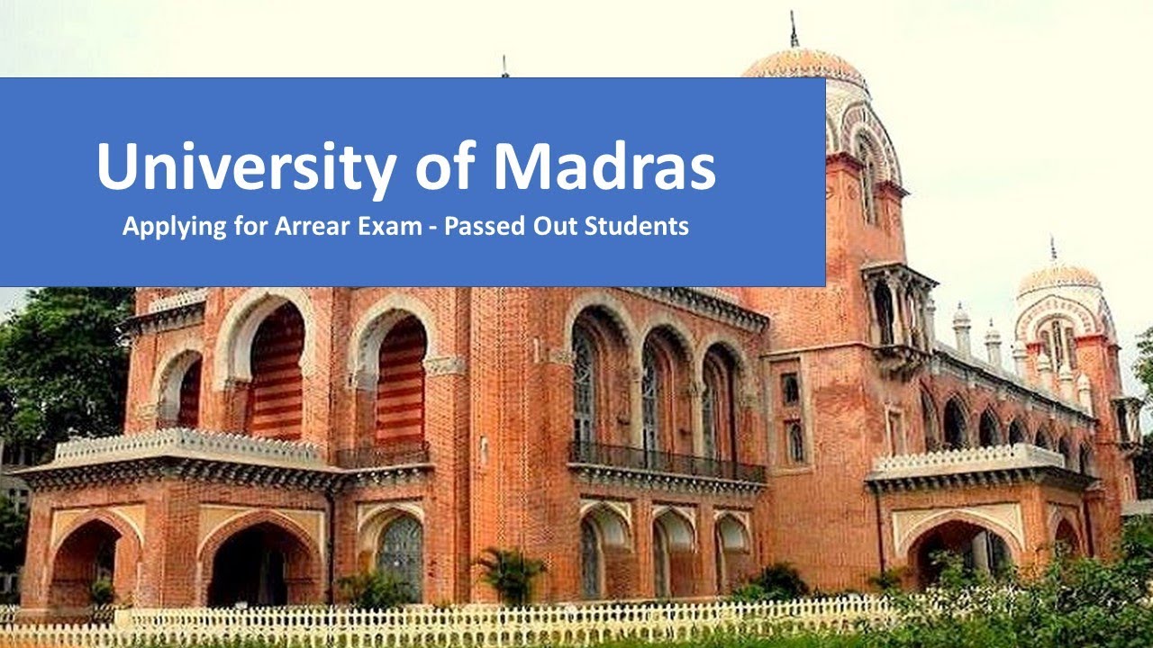 #Arrear Exam Registration University of Madras | Passed out Students