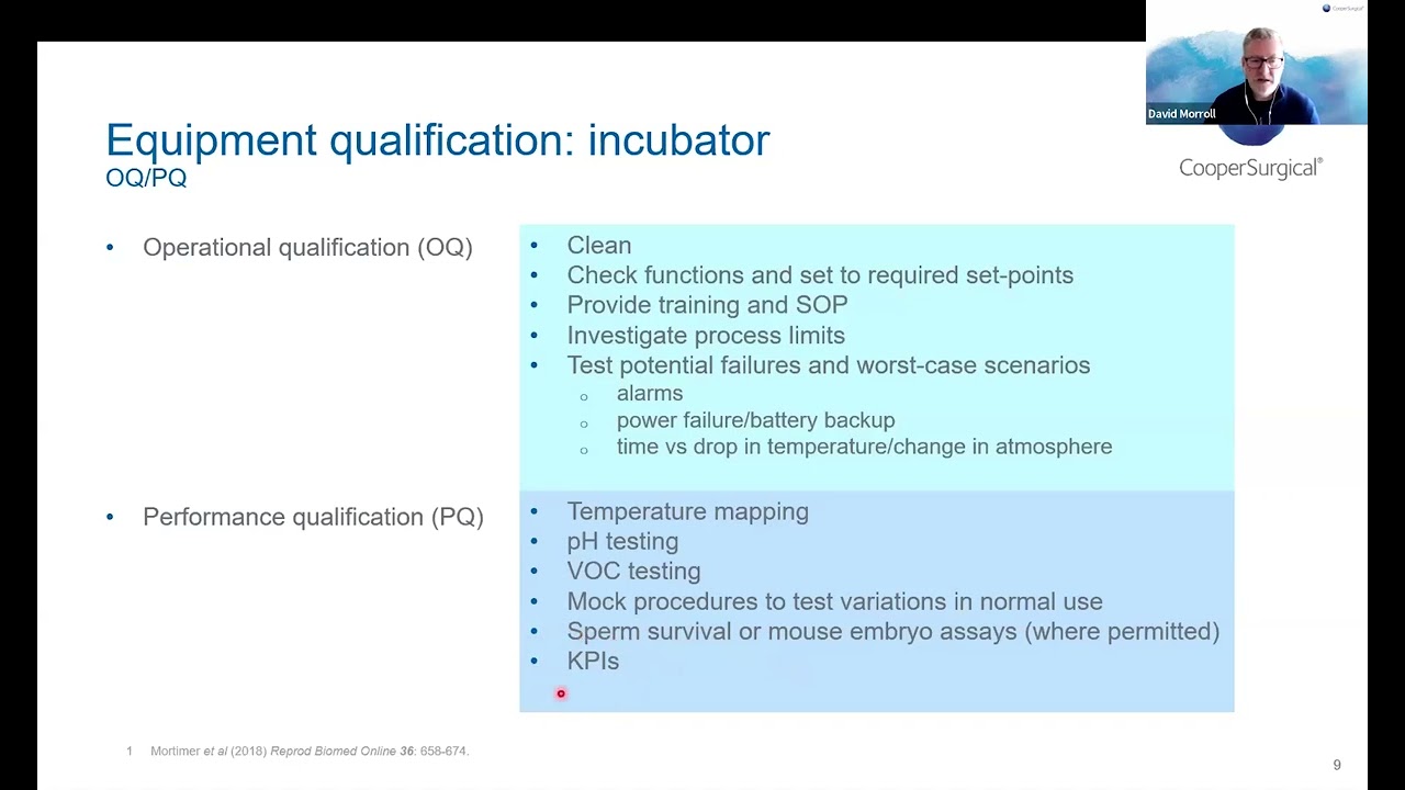 Webinar: Equipment validation in ART laboratories