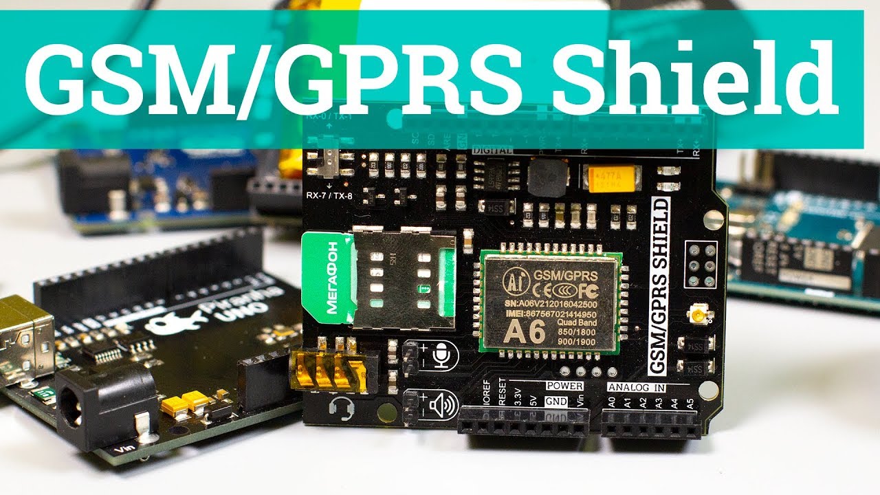 GSM/GPRS Shield, модуль A6 для Arduino/Piranha