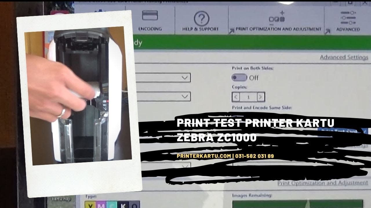 Print Test ID CARD PRINTER ZEBRA ZC100 | PRINTER KARTU ZEBRA ZC100 | 031-582 031 89