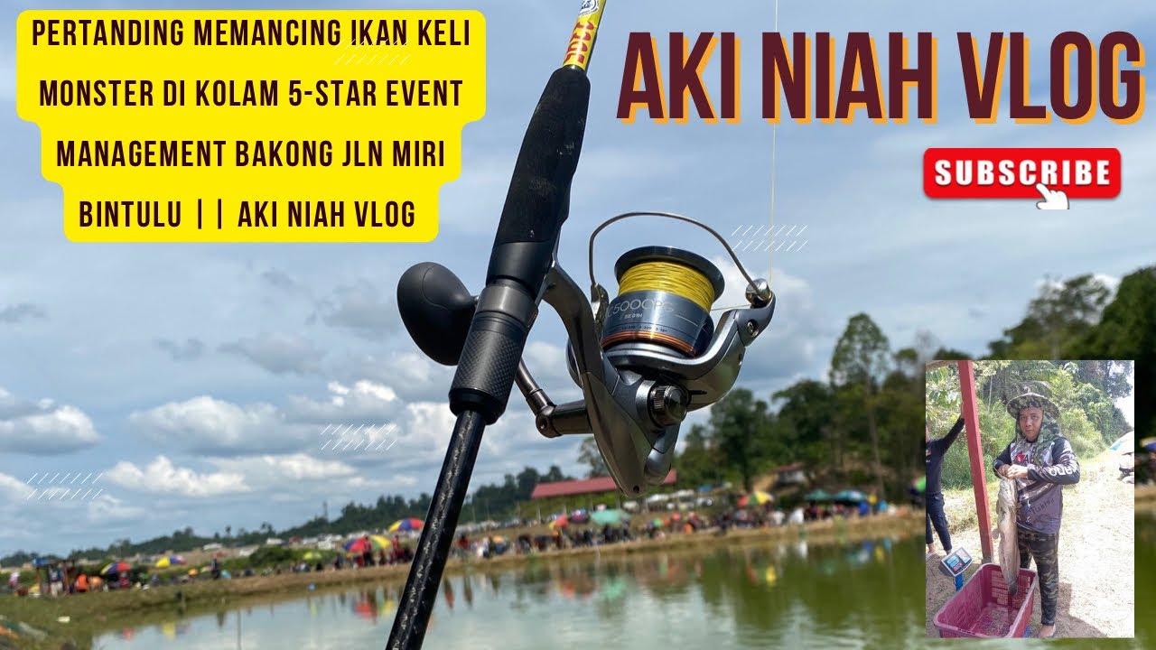 Pertandingan memancing ikan keli monster di Kolam 5-Star Management@akiniahvlog6934