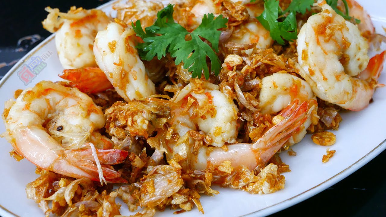 กุ้งทอดกะเทียม  กุ้งเด้งๆ กระเทียมกรอบๆ  อร่อย ถูกใจ ทุกคนแน่นอน