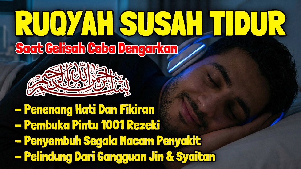 Susah Tidur Coba Dengarkan Surah Pengantar Tidur Merdu Ruqyah Susah Tidur Menghilangkan Stres Resah