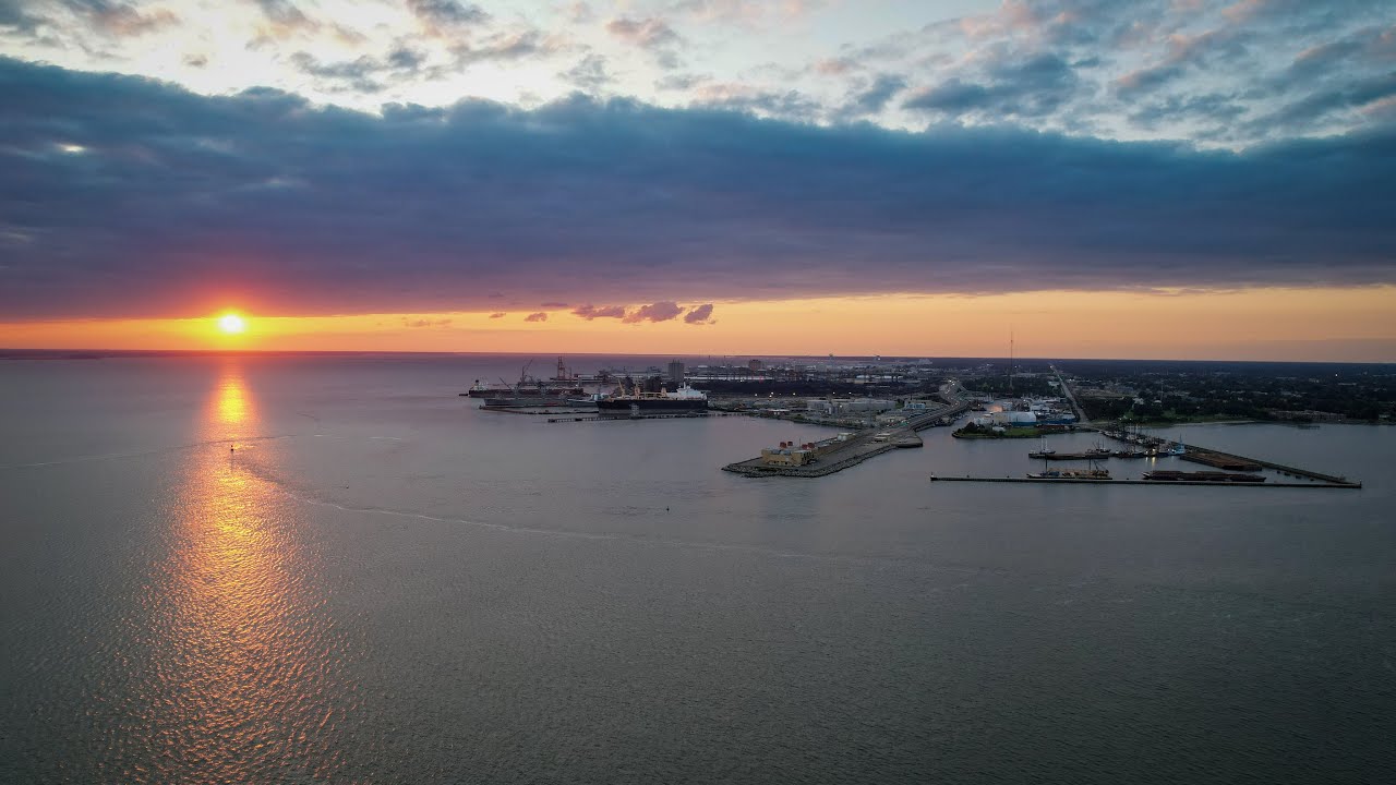 Sunsetting in Newport News, Virginia - over the James River