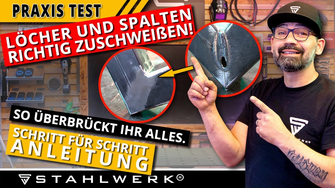 Löcher in Blechen schließen - So werden Spalte und Löcher richtig zugeschweißt