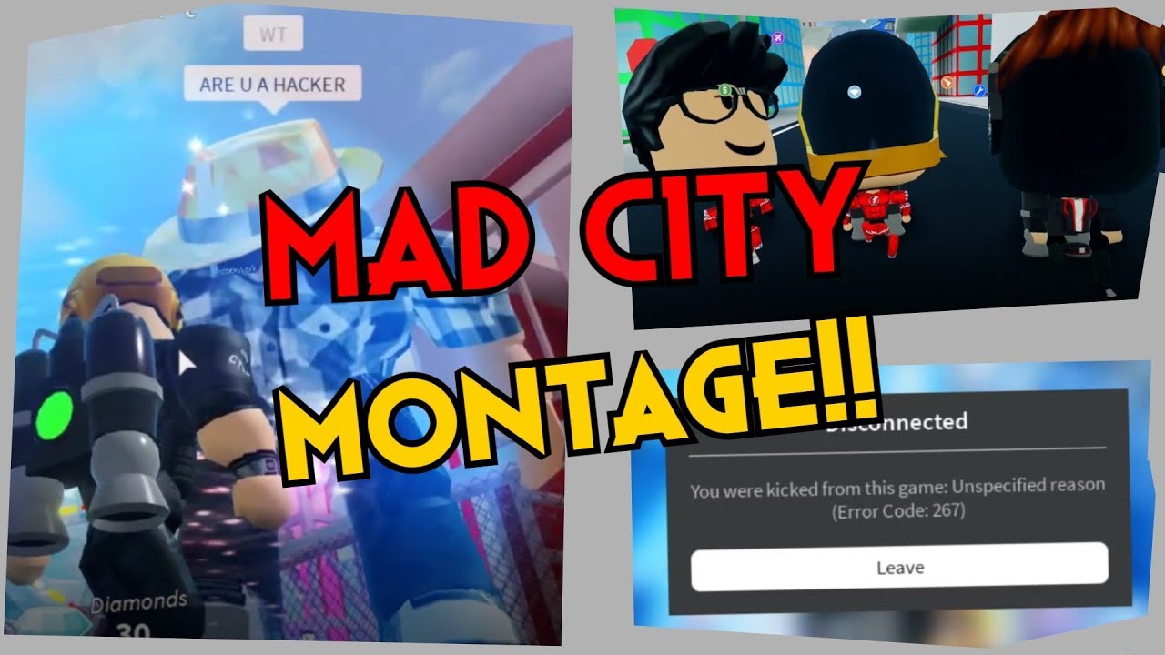 Mad City Funny Moments Montage #1! ROBLOX