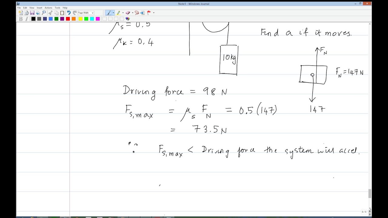 Laws of Motion - 04 - Friction - Pulleys, friction and all