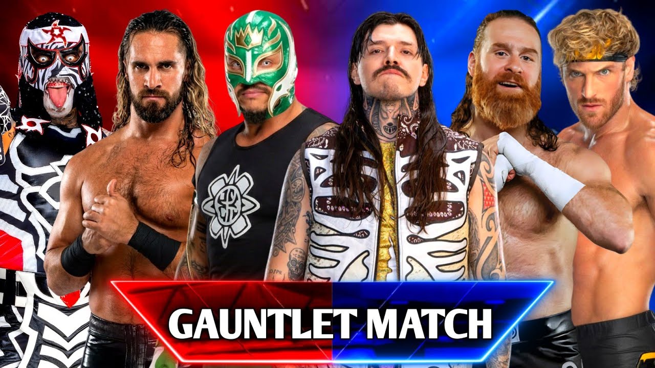 Penta Vs Seth Rollins Vs Rey Vs Dominik Vs Sami Zayn Vs Logan Paul - Gauntlet Match | WWE 2K25