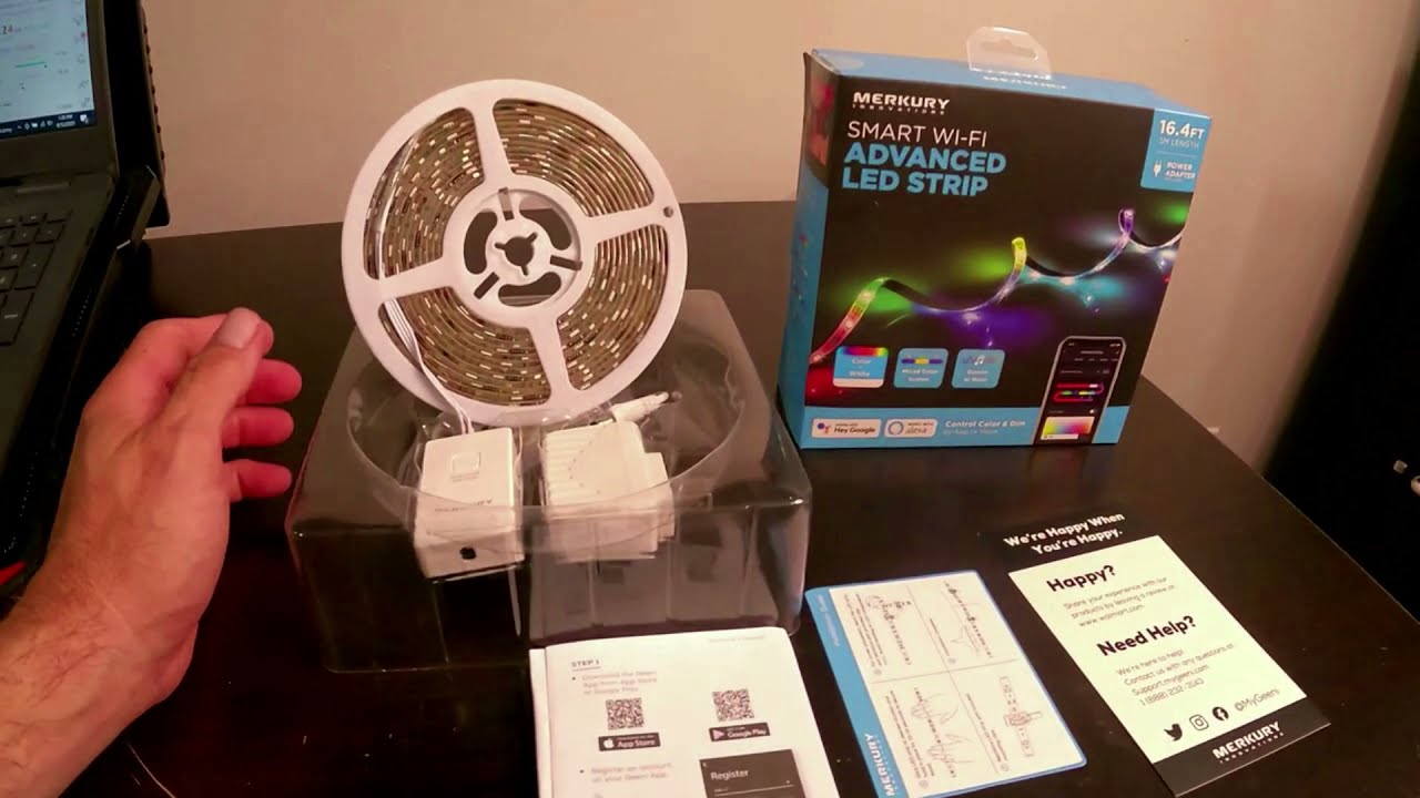 Smart Led Light Strip | Merkury Smart WiFi LED Strip | Setup & Review